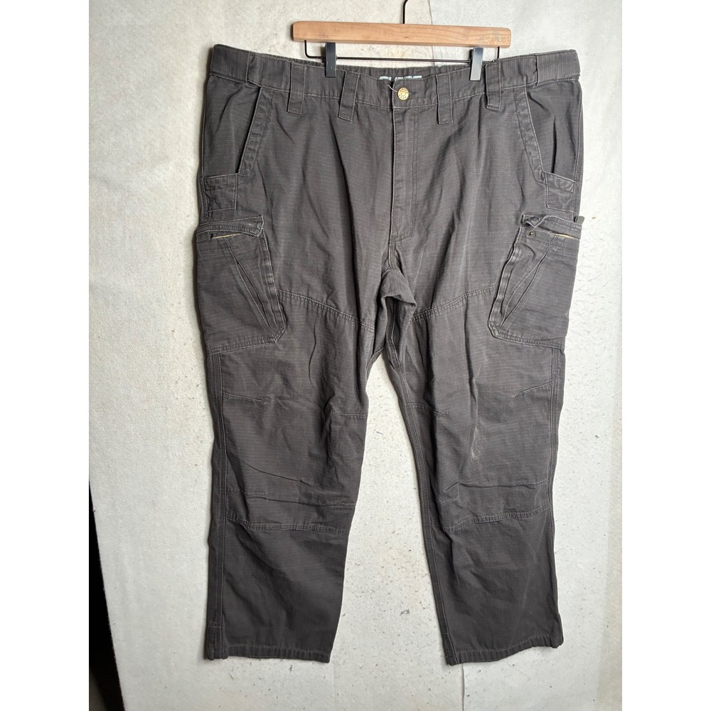 Guide Gear Mens Tactical Cargo Pants Gray Ripstop Cotton 48x34 Utility Outdoor
